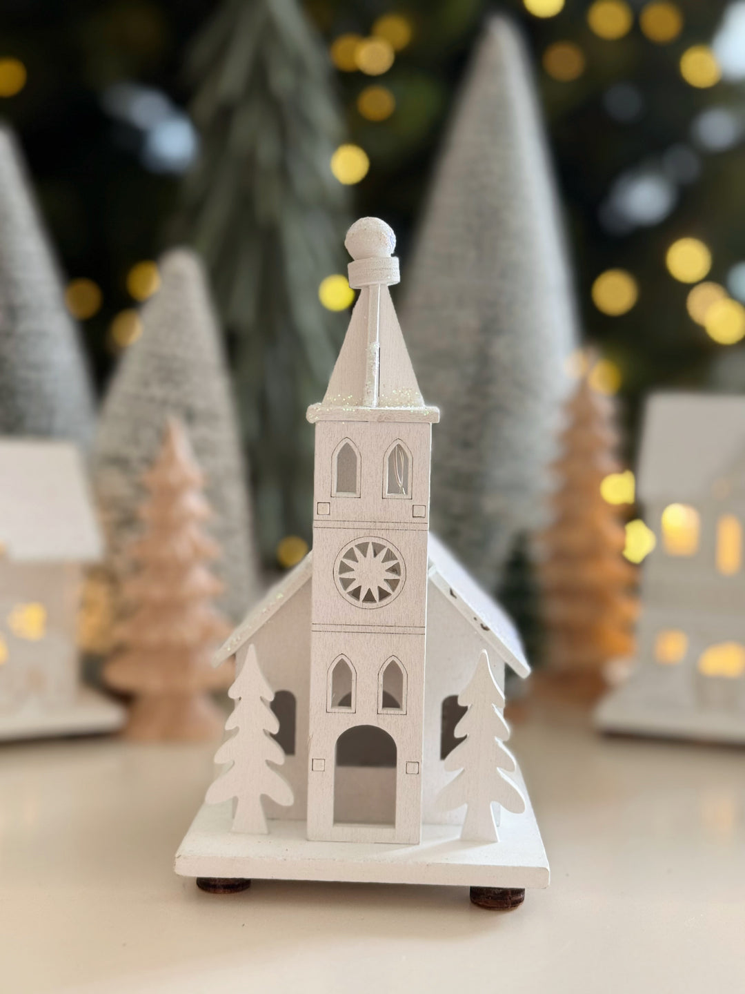 Winter Shimmer Light-Up Wooden Village Collection (3 options)