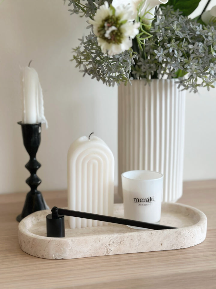 Timeless Oval Travertine Tray