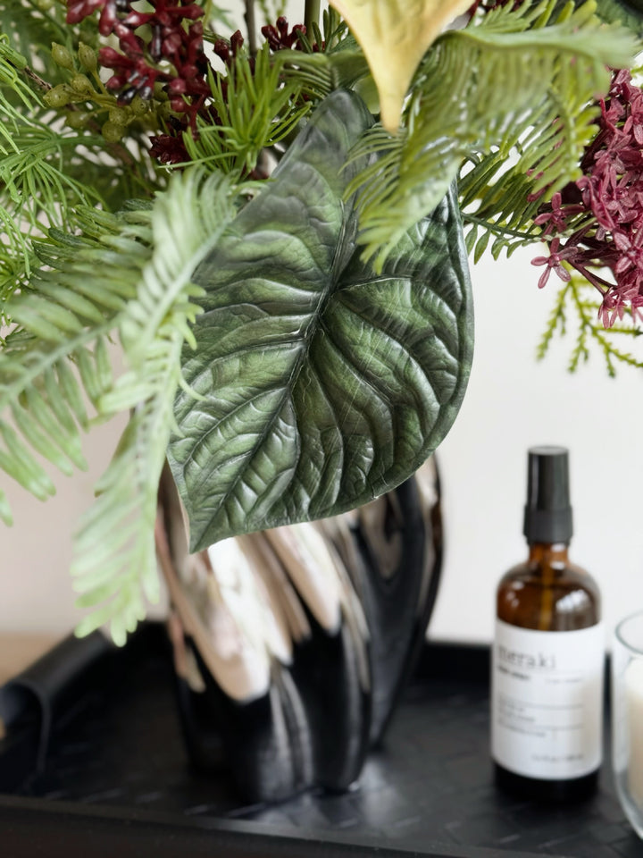 Evergreen & Merlot Harmony In The Vase Pot (1-sided)