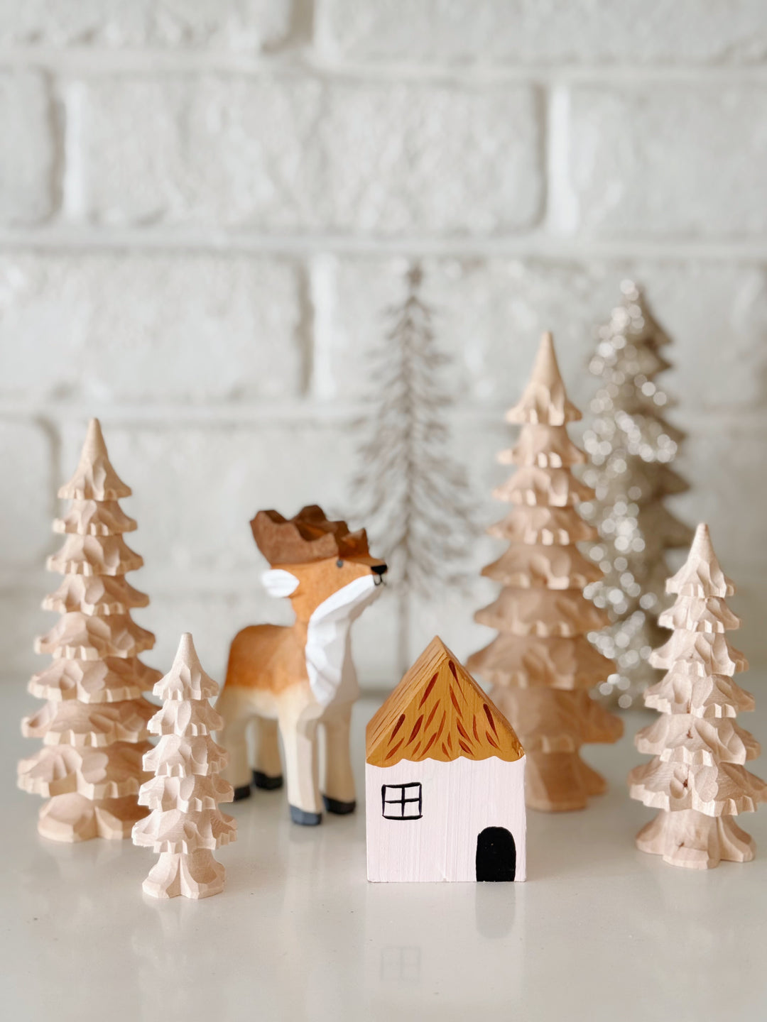 Woodland Story Hand-Carved Wooden Decor (4 options)