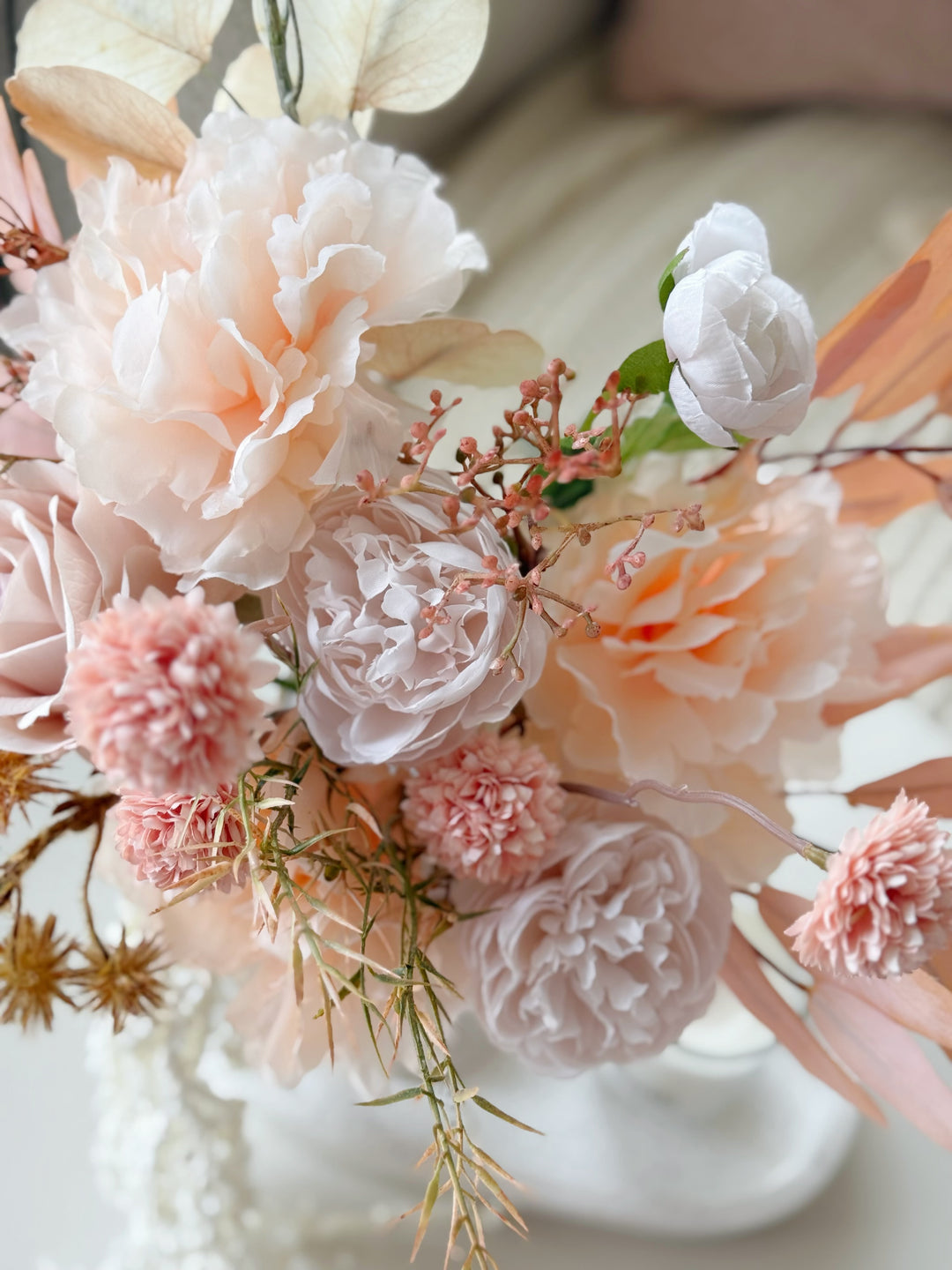 Champagne Blush Bloom in the Vase  (1-sided)