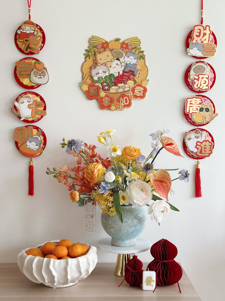 Prosperity Harmony Honeycomb Gourds (set of 2)