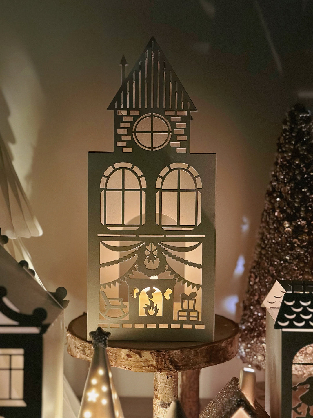 Whimsical Christmas Village Tealight Houses (4 options)