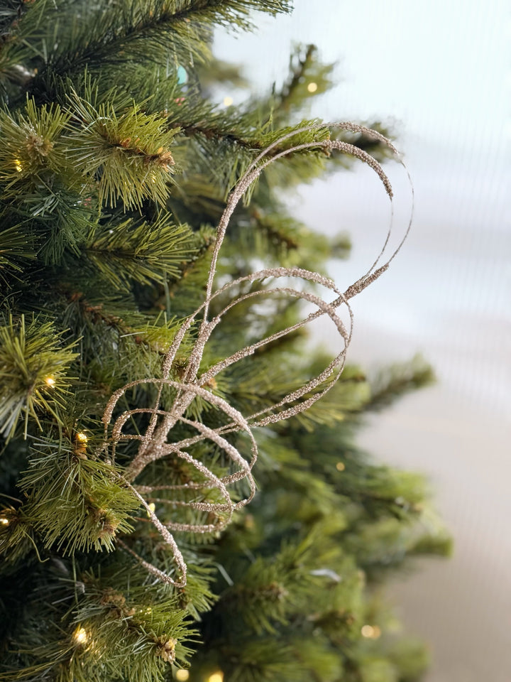 Champagne Twirl Glitter Stem (set of 3)