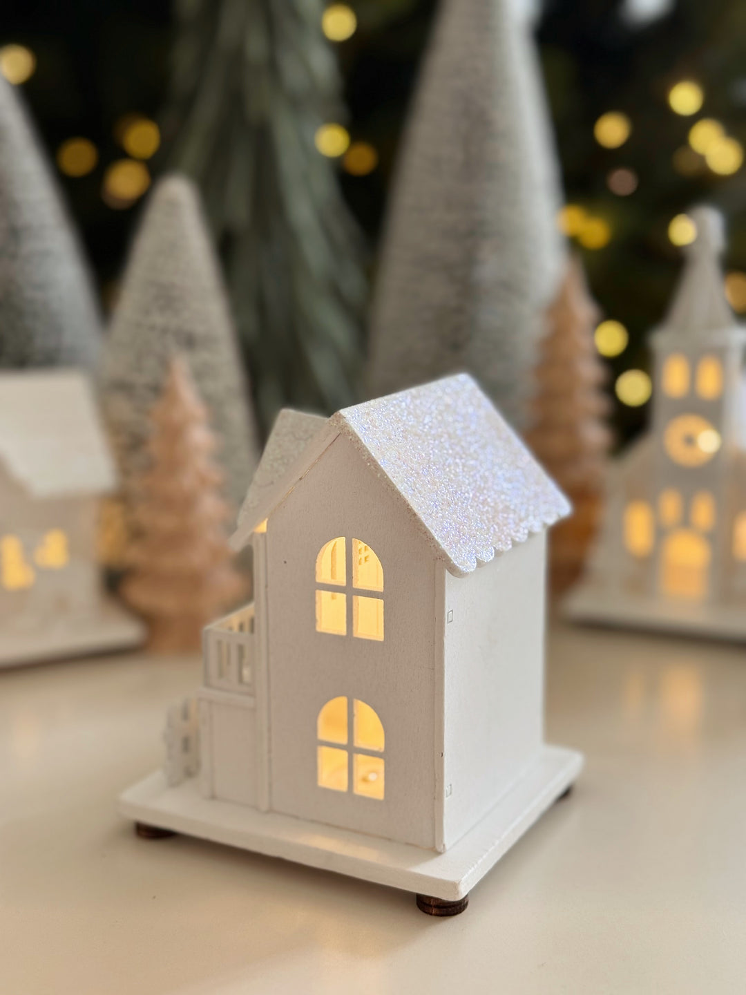 Winter Shimmer Light-Up Wooden Village Collection (3 options)