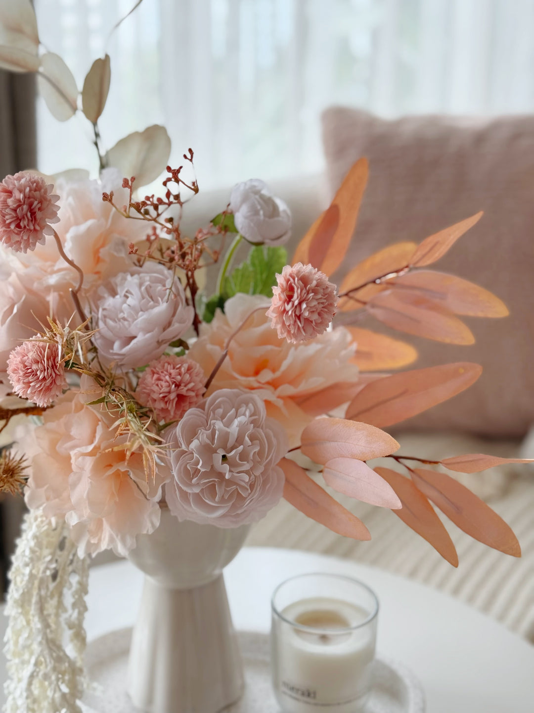 Champagne Blush Bloom in the Vase  (1-sided)
