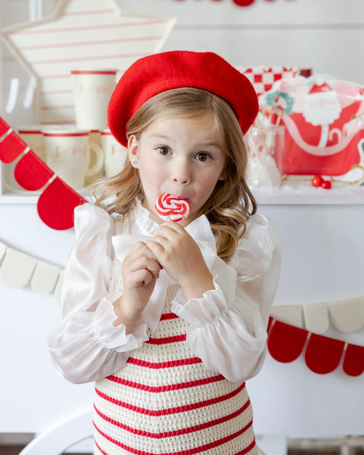 PRE-ORDER (26/09-02/10): Red and Cream Scalloped Felt Banner Set