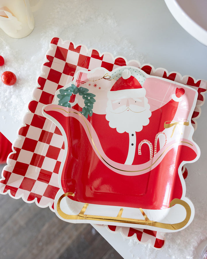 PRE-ORDER (26/09-02/10): Santa's Sleigh Shaped Paper Plates