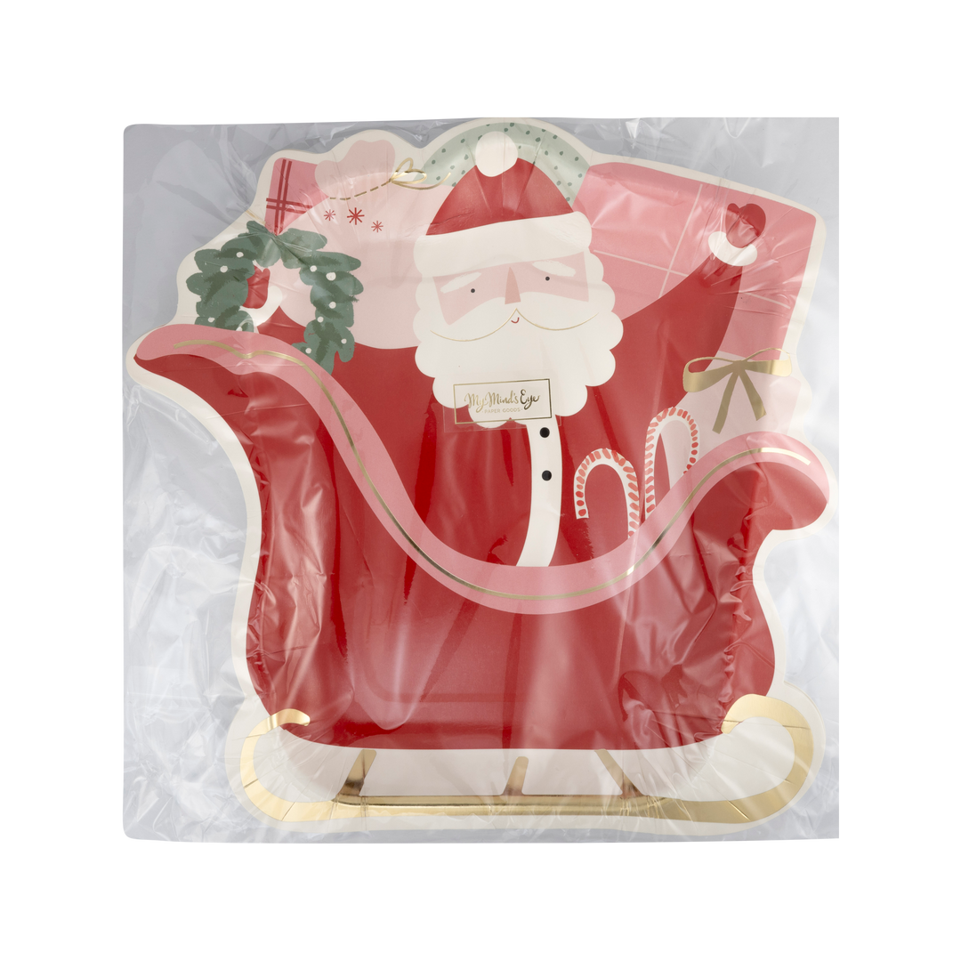 PRE-ORDER (26/09-02/10): Santa's Sleigh Shaped Paper Plates