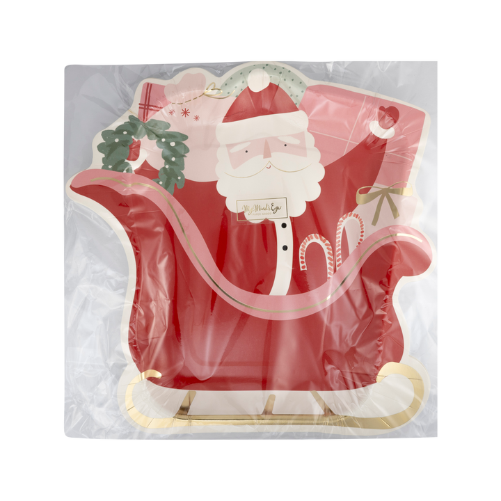 PRE-ORDER (26/09-02/10): Santa's Sleigh Shaped Paper Plates