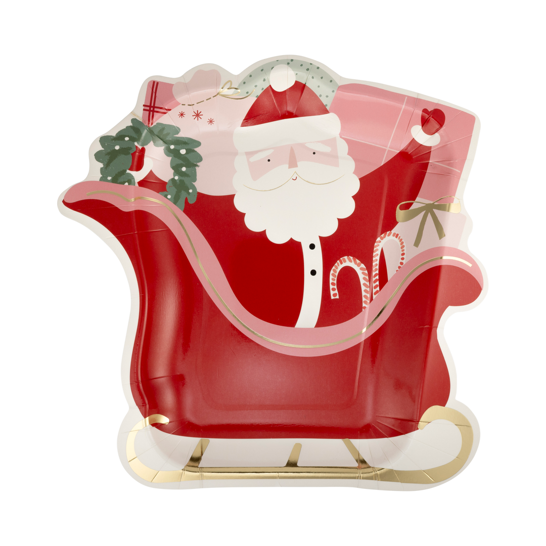 PRE-ORDER (26/09-02/10): Santa's Sleigh Shaped Paper Plates