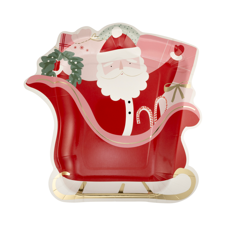 PRE-ORDER (26/09-02/10): Santa's Sleigh Shaped Paper Plates