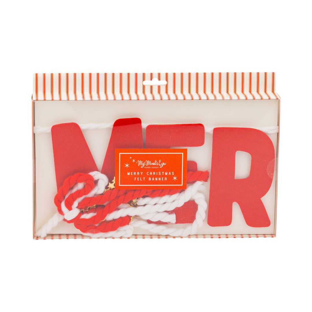 PRE-ORDER (26/09-02/10): Thick Felt Merry Christmas Banner