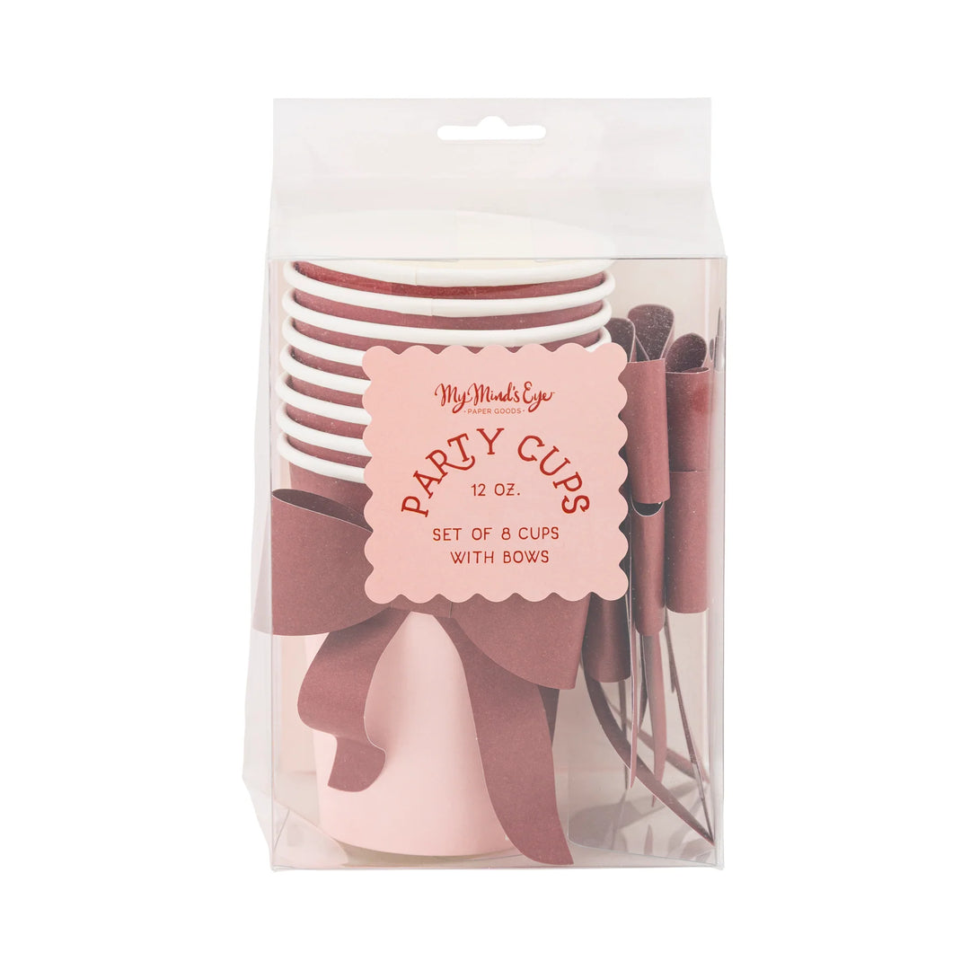 PRE-ORDER (26/09-02/10): Pink & Burgundy Bow Paper Cup