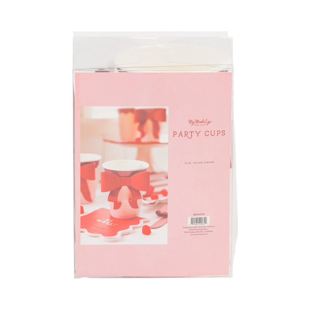 PRE-ORDER (26/09-02/10): Pink & Burgundy Bow Paper Cup