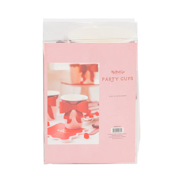 PRE-ORDER (26/09-02/10): Pink & Burgundy Bow Paper Cup