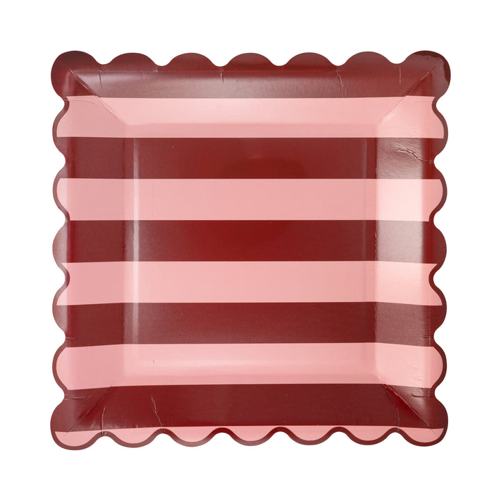 PRE-ORDER (26/09-02/10): Pink & Burgundy Striped Plate 9"