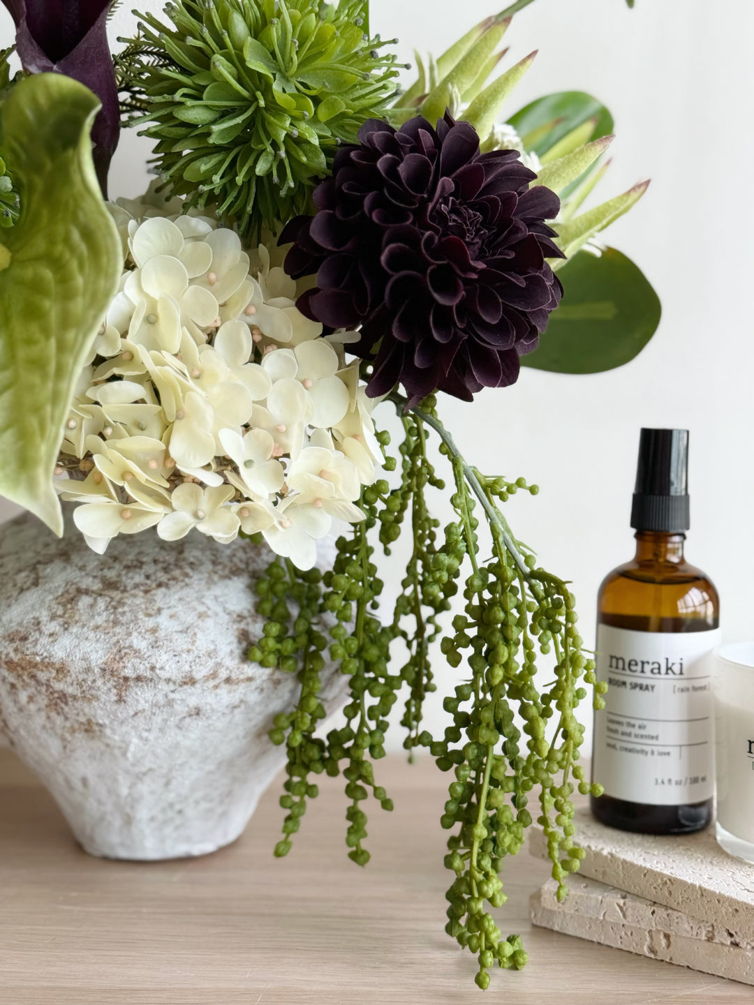 Midnight Verdure Cascade In The Vase (1-sided)