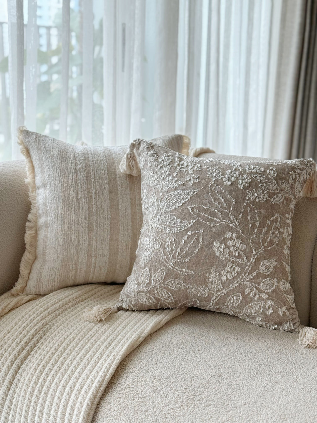 Meadow Embroidery Cushion Cover