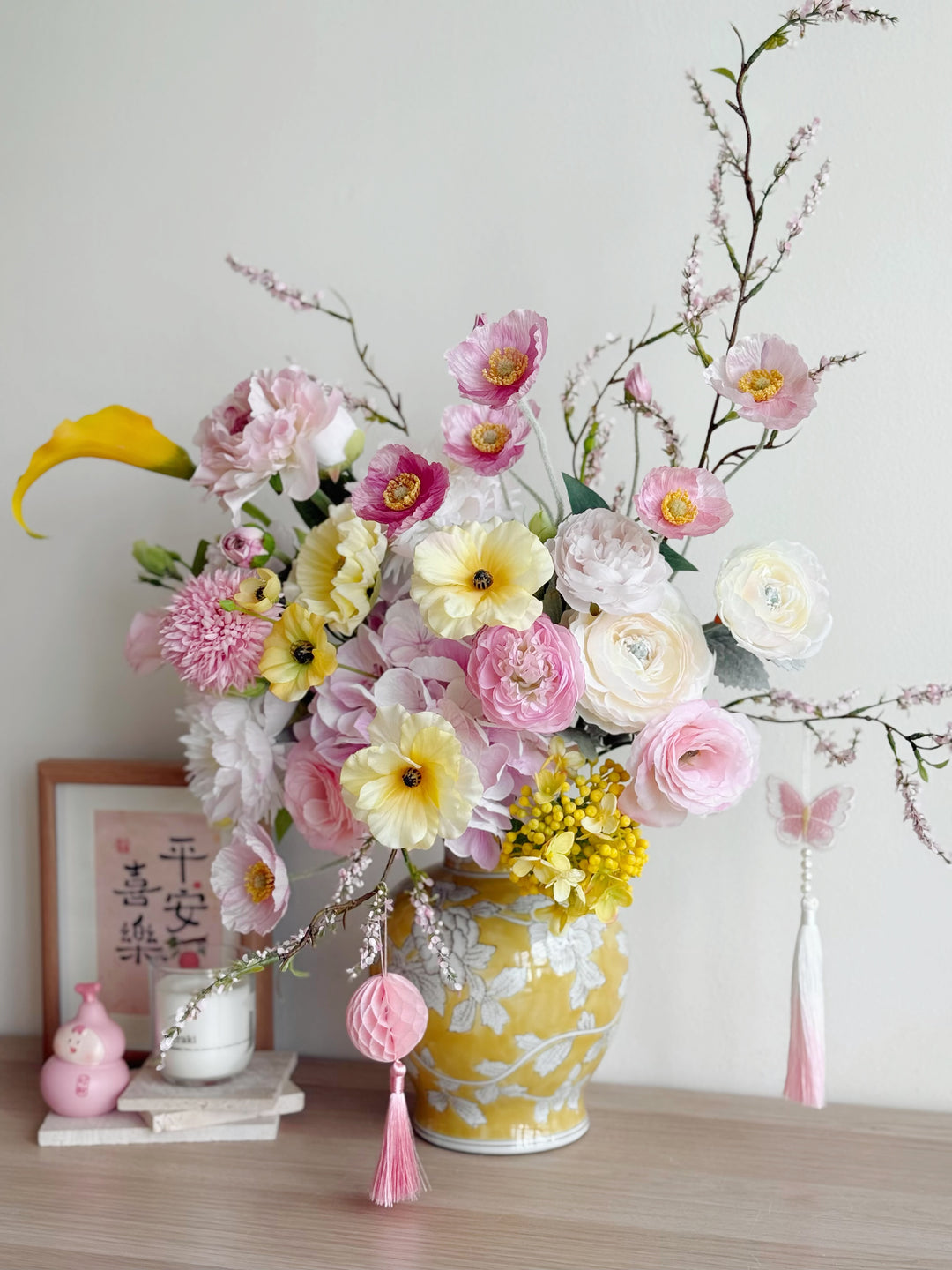 迎春纳福 Spring Blessings Bloom In The Vase (1-sided)