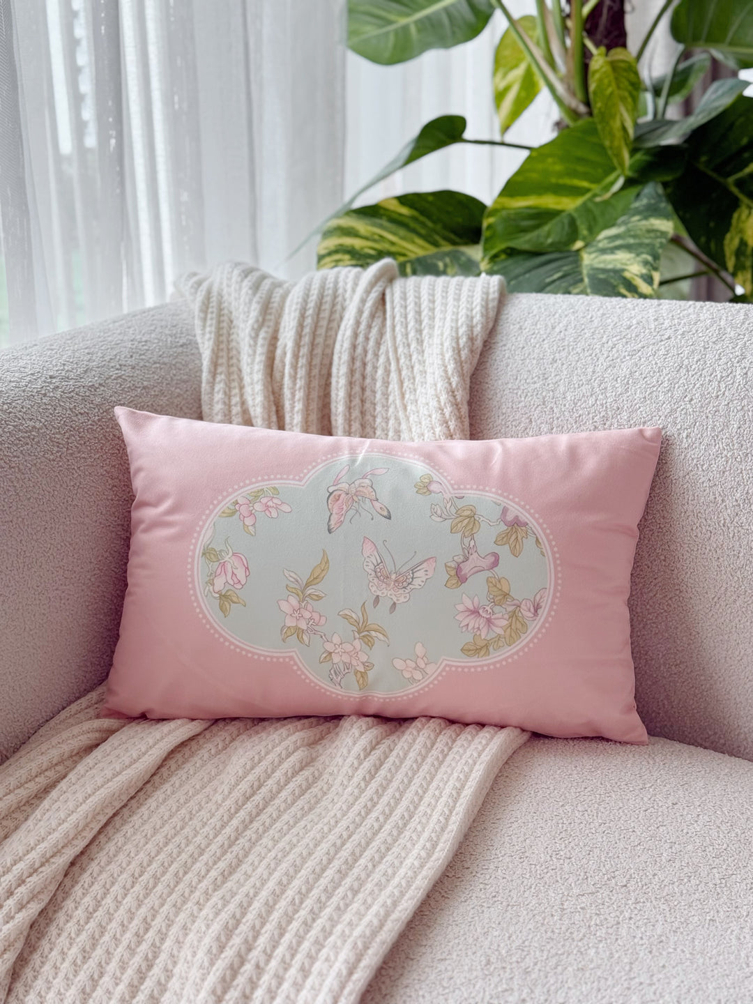 Butterfly Garden Waist Cushion Cover