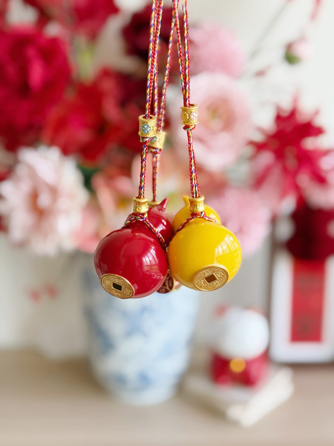 Prosperity Gourd Porcelain Charm (3 colours)