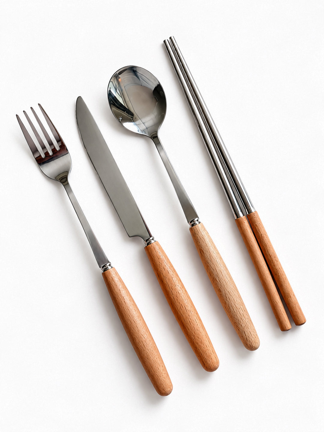 Beechwood Handle Cutlery Set