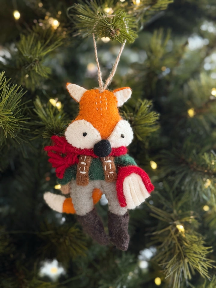 Storytime Fox Felt Ornament