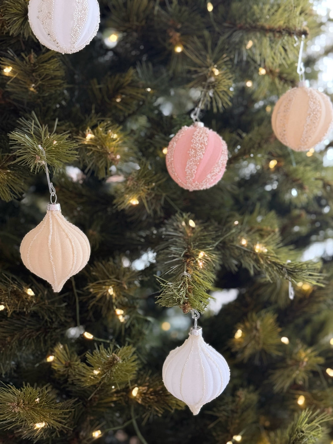 Velvet Blush 6cm Ornament Set (set of 12)