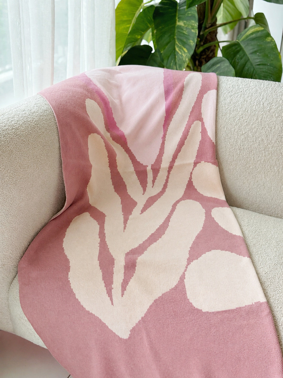 Dusty Blush Botanica Throw