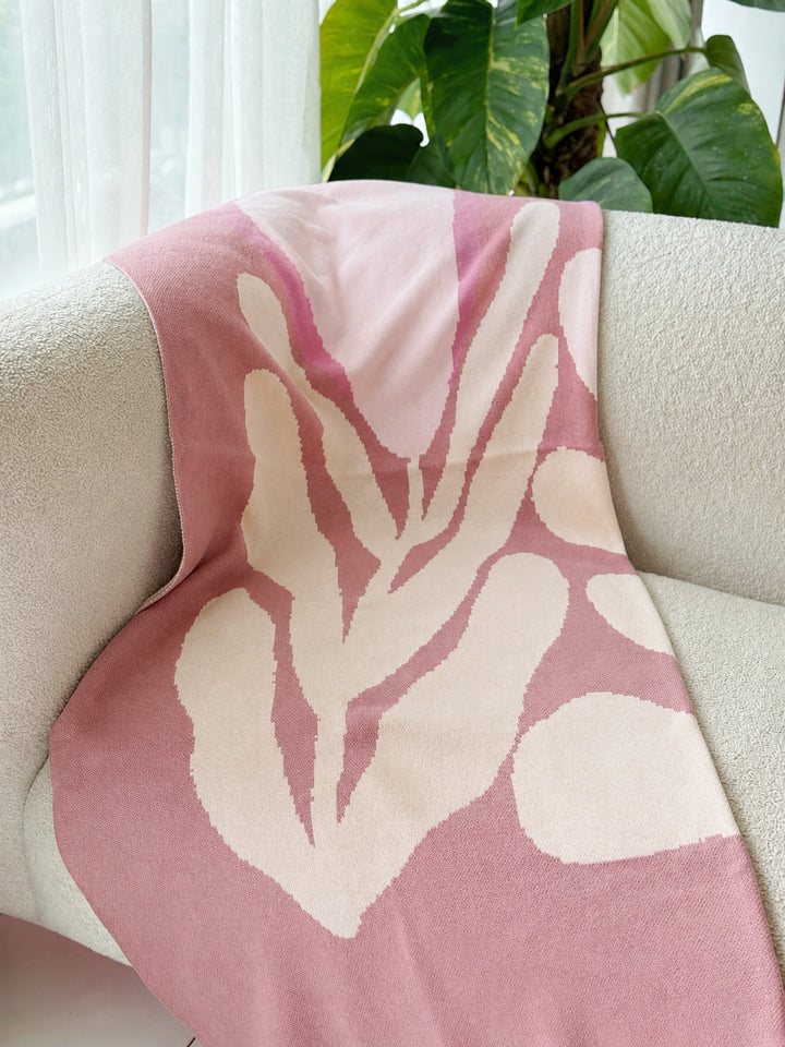 Dusty Blush Botanica Throw
