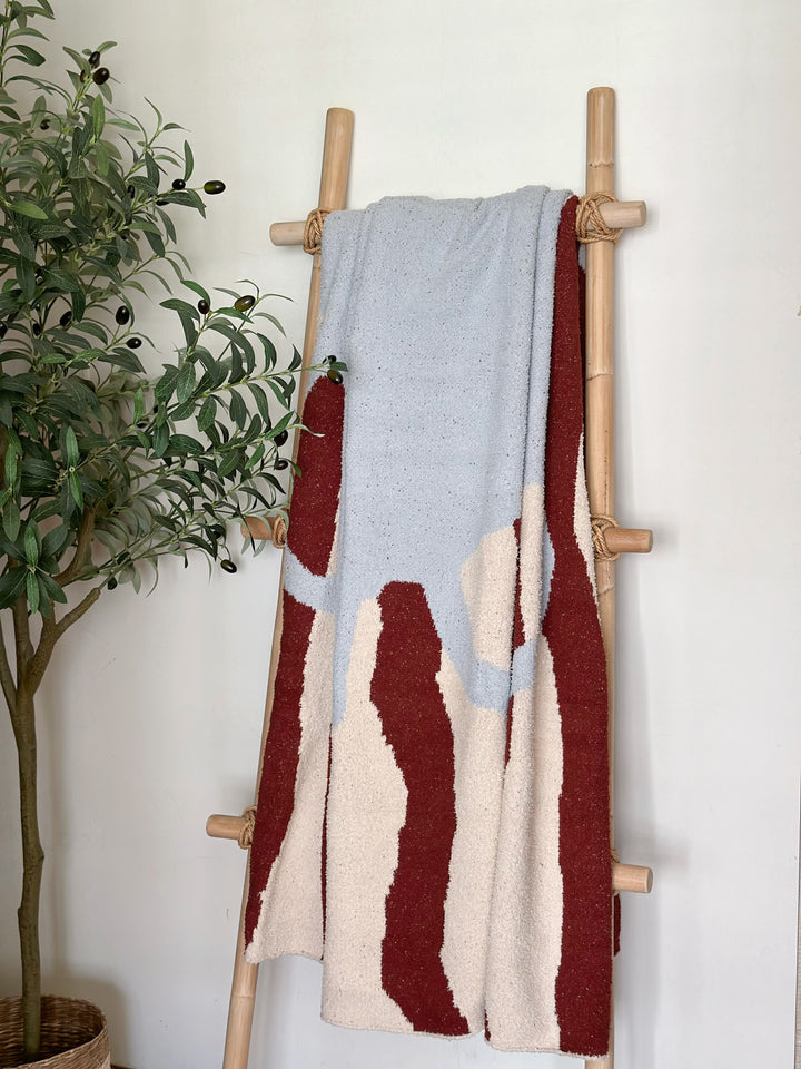 Rustic Elegance Abstract Throw Blanket