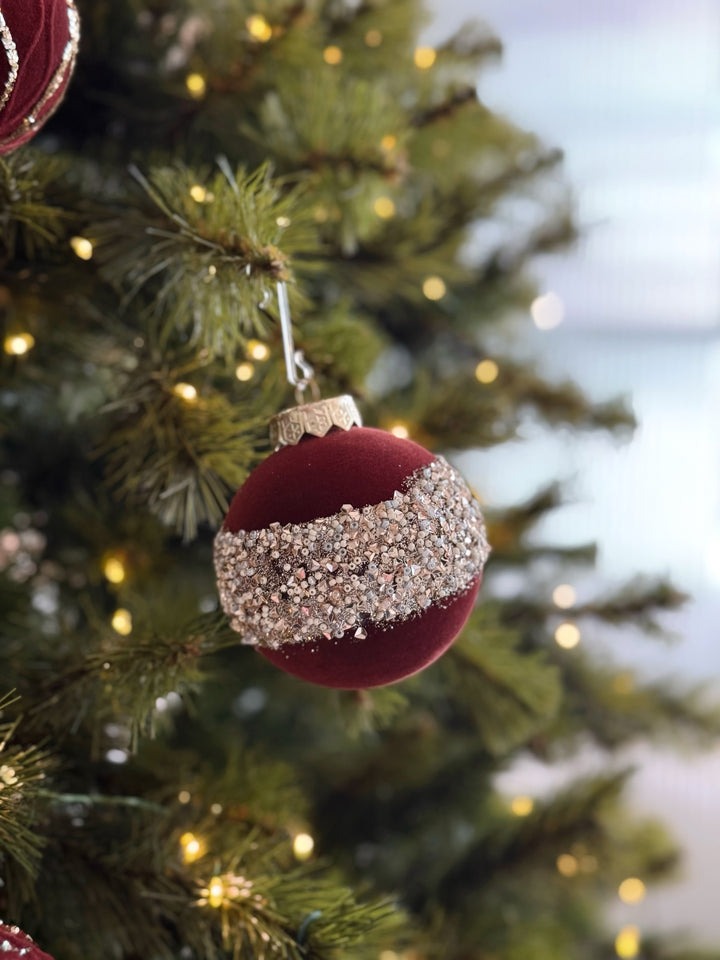 Crimson Radiance Bauble Set Se (set of 12)