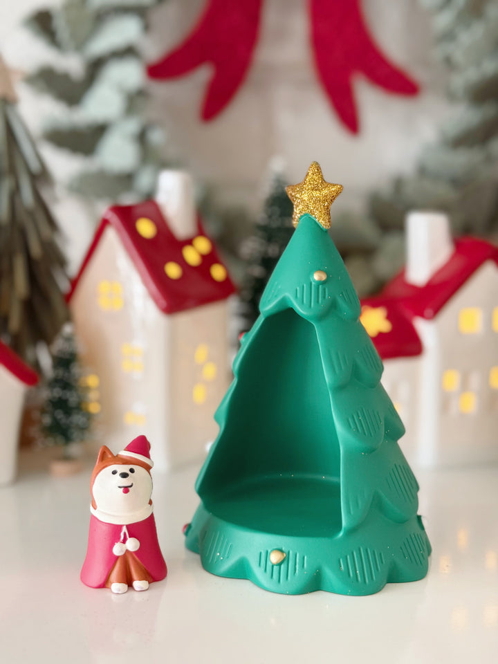 Christmas Pup & Tree Decor Set