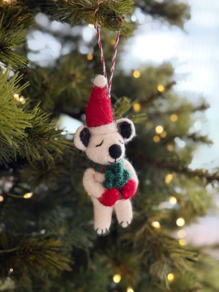 Winter Bear Felt Ornament