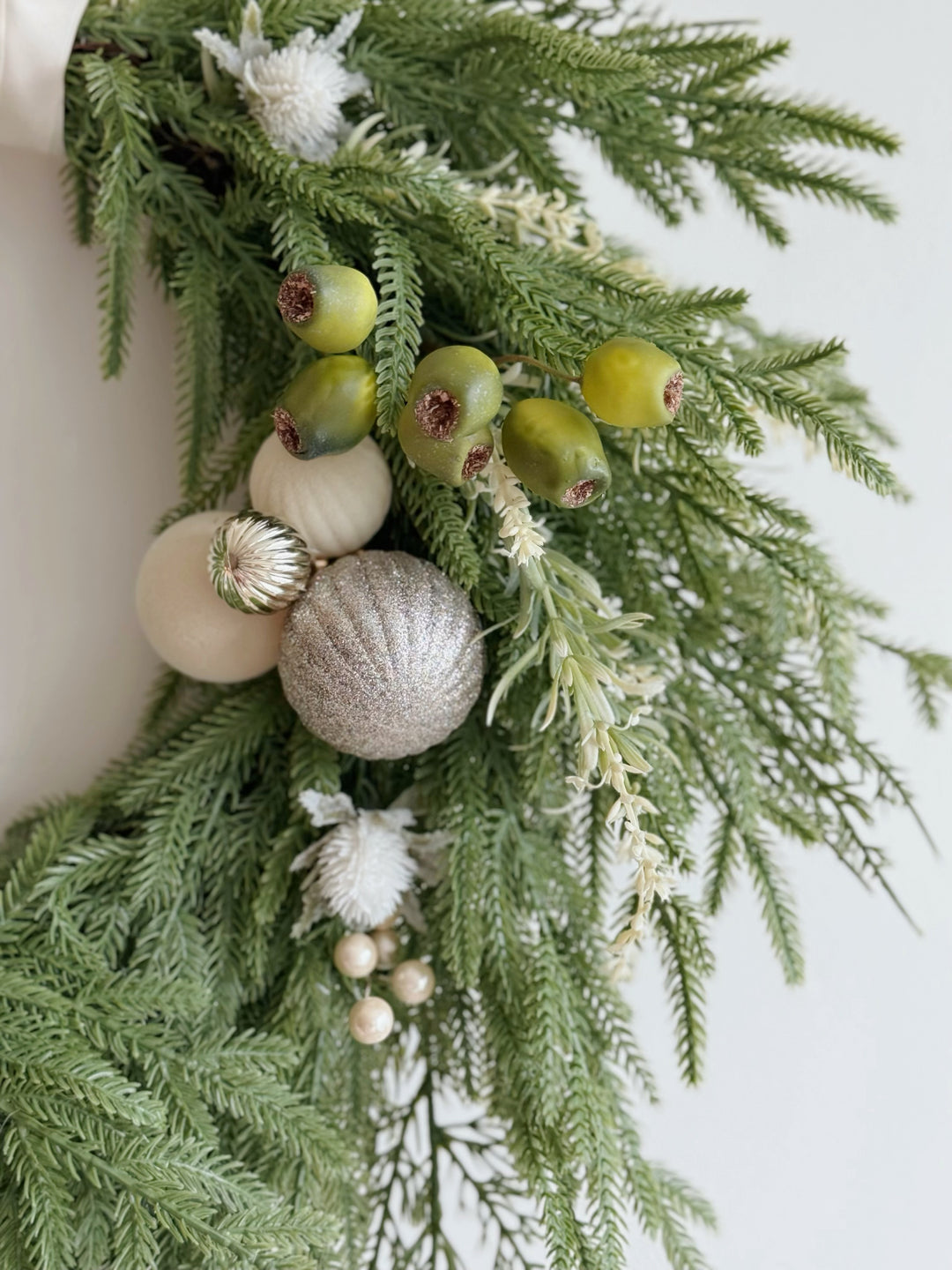 MADE-TO-ORDER: Evergreen Pearl Wreath