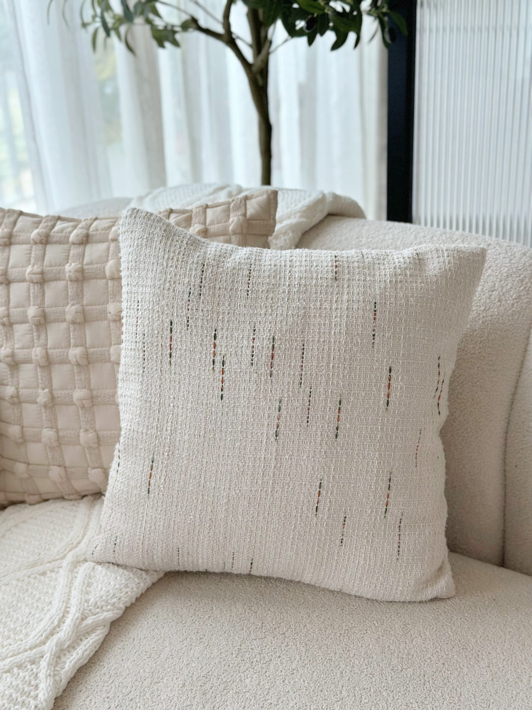 PRE-ORDER (8-12 Sept): Serene Stripes Woven Cushion Cover