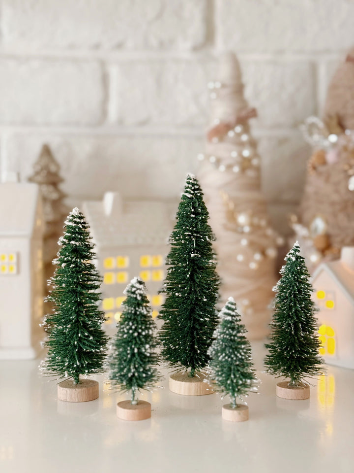 Snowy Woodland Mini Christmas Trees (set of 5)