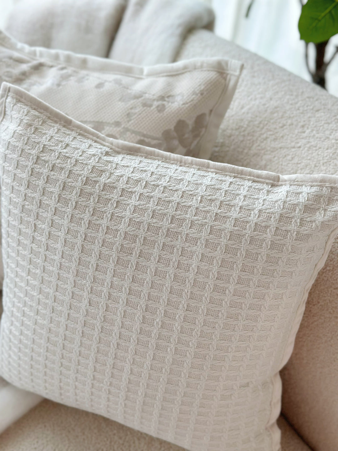 SnowGrid Elegance Cushion Cover