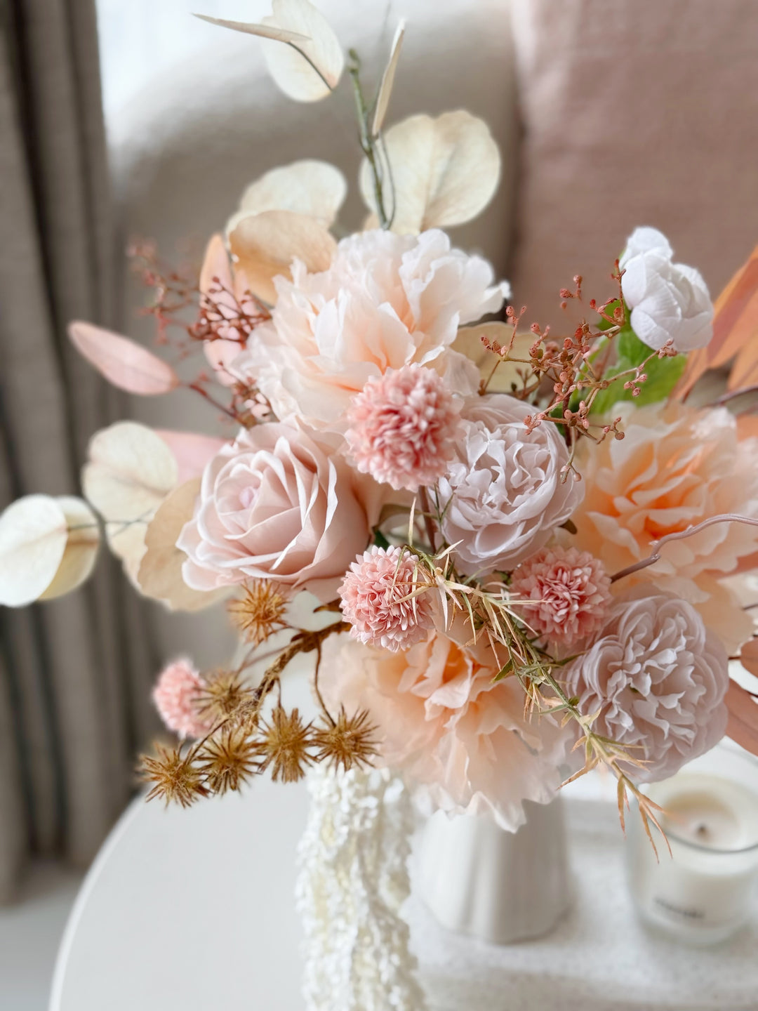 Champagne Blush Bloom in the Vase  (1-sided)