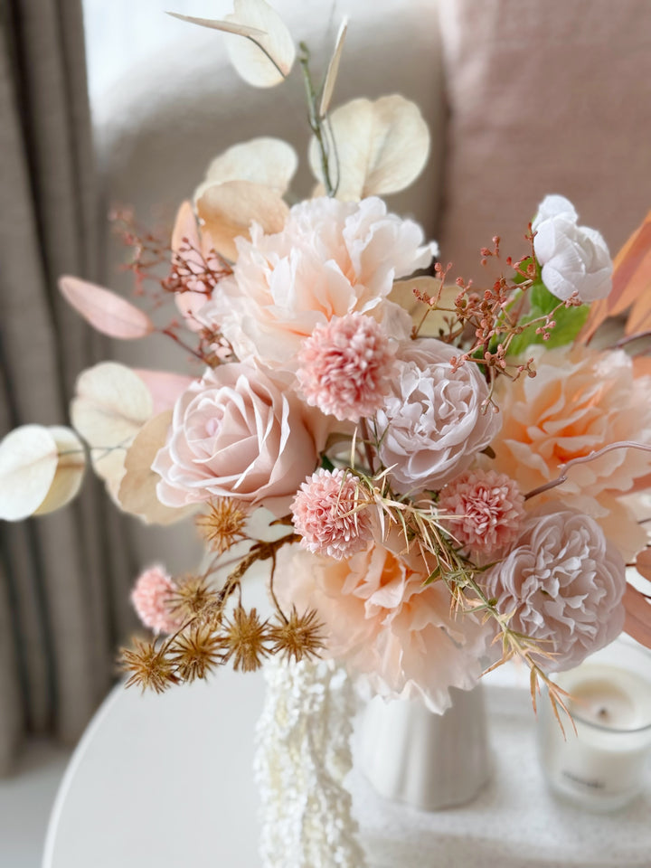 Champagne Blush Bloom in the Vase  (1-sided)