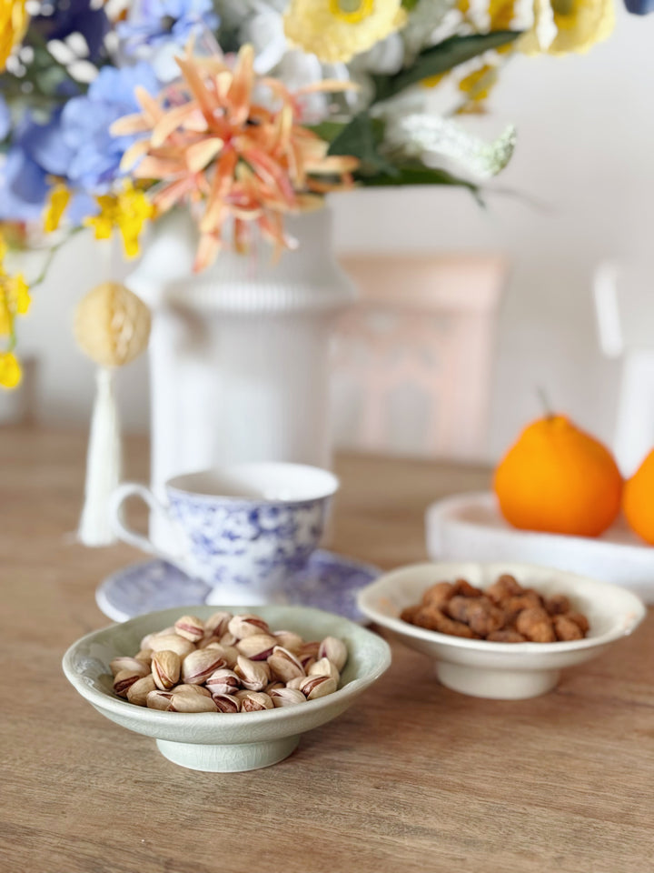 Crackle Glaze Mini Pedestal Dishes (2 colours)