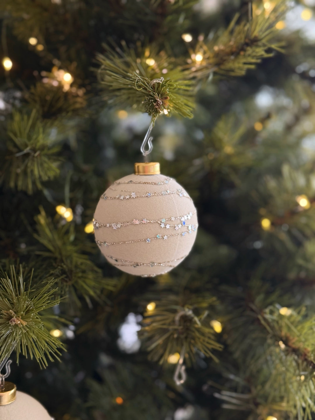 Velvet Champagne 6cm Bauble Set (Set of 12)