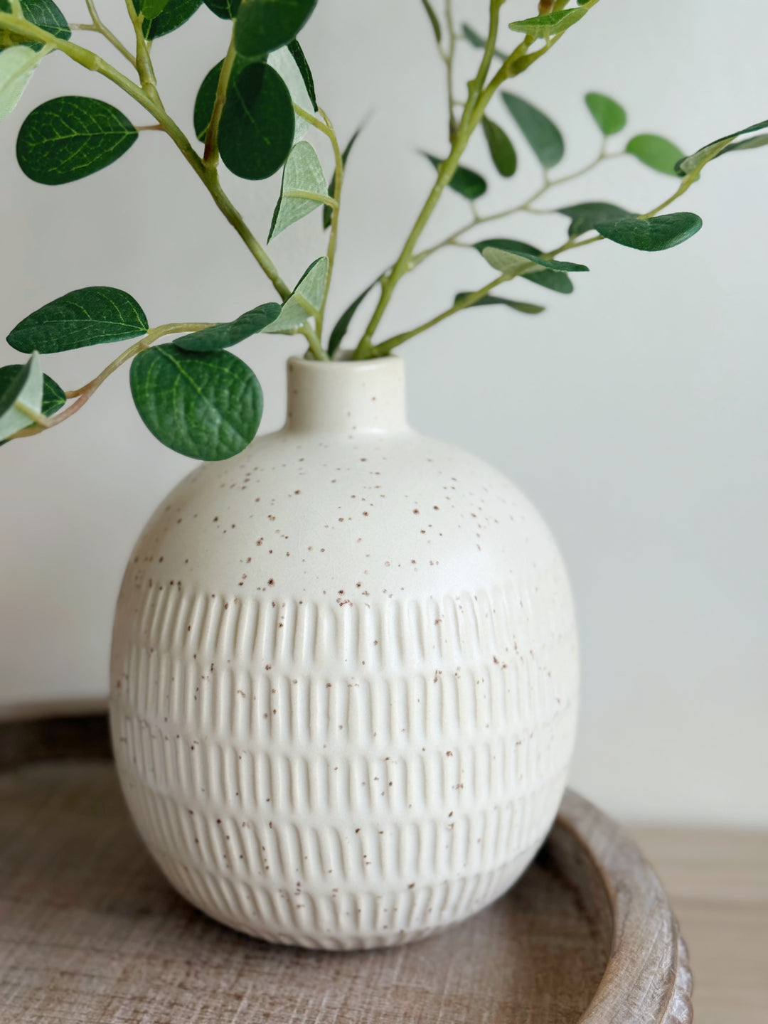 Speckled Weave Porcelain Vase