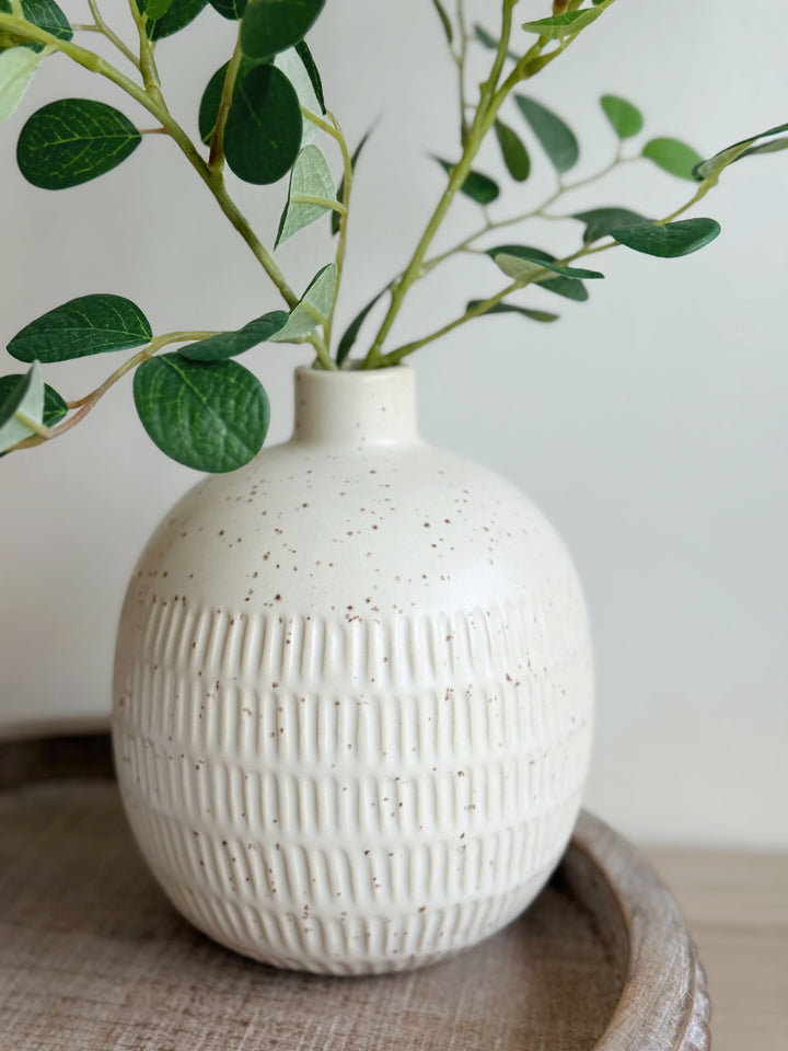 Speckled Weave Porcelain Vase