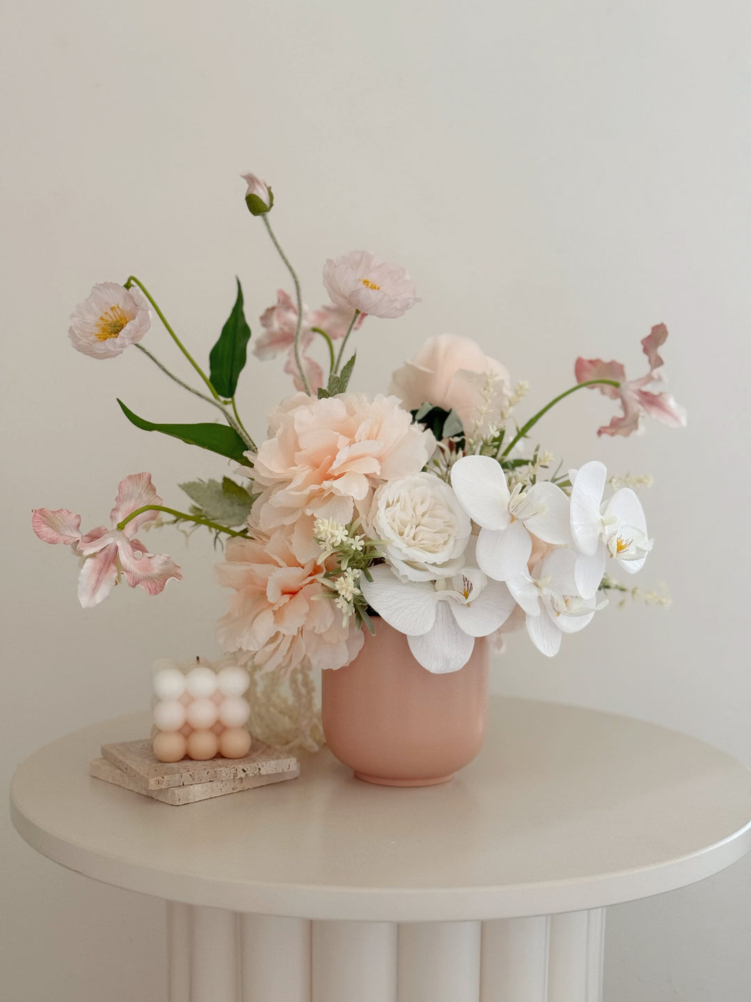 Peach Blush Garden Bloom in the Pot (2-sided)
