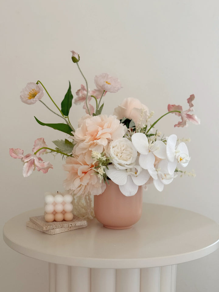 Peach Blush Garden Bloom in the Pot (2-sided)
