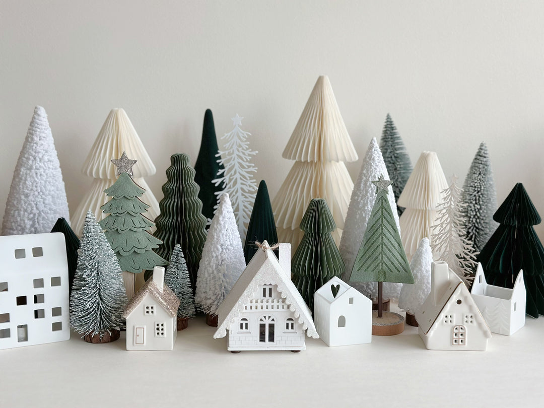 PRE-ORDER (1-6 Nov): Snow-Kissed Winter Wonderland Bristle Tree Set (set of 4)