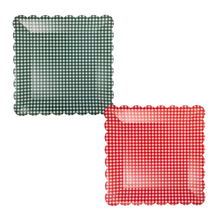 PRE-ORDER (6-8 Oct): Christmas Wreath & Gingham Paper Plate (3 options)