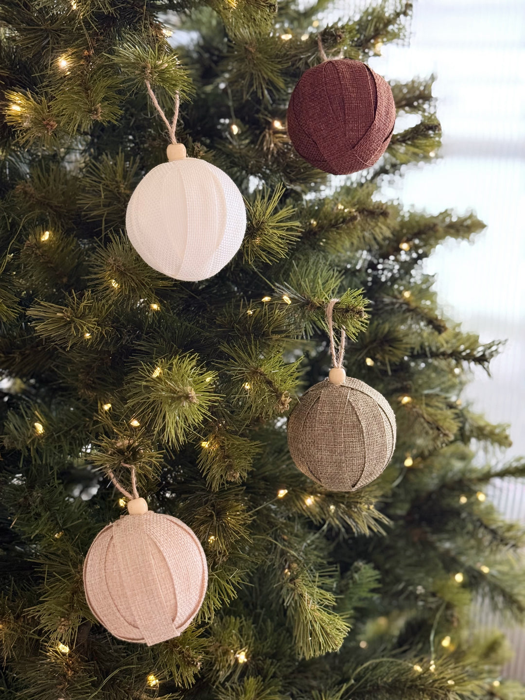 Woodland Weave Christmas Baubles (Set of 9)